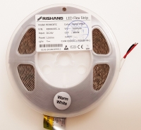 LED стрічка 24В RISHANG 128-2835 12Вт 1434Лм RD00C8TC-A 12Вт 1434Лм Білий Теплий 3000K CRI90 IP20 10мм